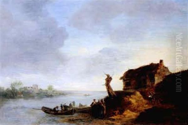 Kustenlandschaft Mit Fischern Und Hutte - view 1