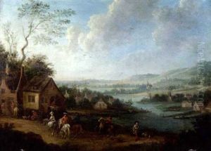 Weite Fluslandschaft by Johann Christian Brand