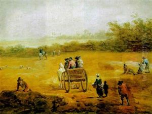 Reisende In Einer Landschaft by Johann Christian Brand