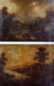 Paysage Anime Au Bord Du Lac L'incendie