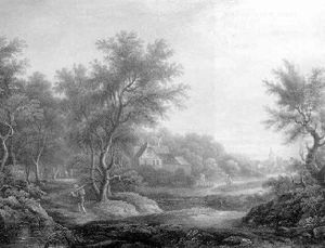 Idealisierte Fluslandschaft Mit Bauerlicher Figurenstaffage by Johann Christian Brand