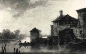 Fluslandschaft Mit Figuren