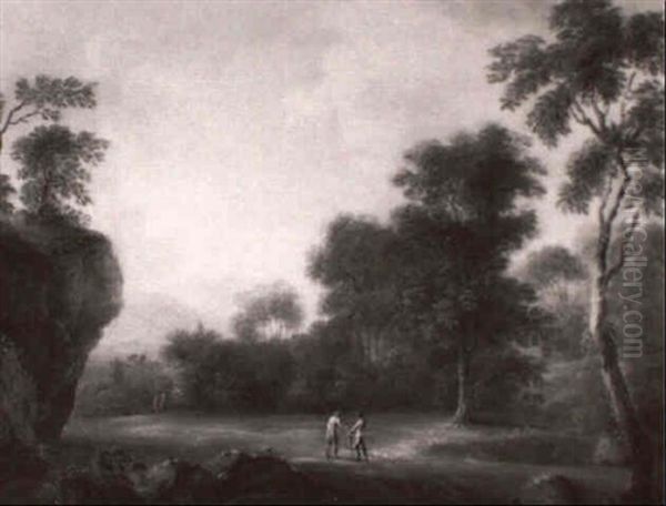 Waldlandschaft Mit Reisenden - view 1