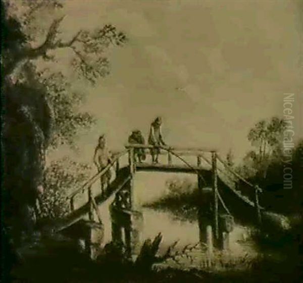Angler Auf Einer Brucke - view 1