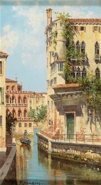A Canal In Venice With View Of The Back Of Palazzo Rocca - view 1