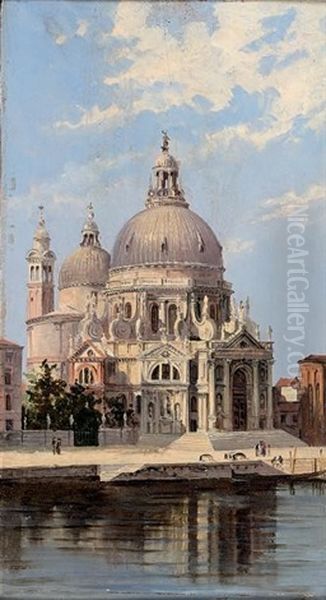 L'eglise De La Salute A Venise, Et Le Palazzo Dario De Venise (2 Works) - view 1