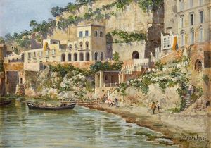 A View Of Posillippo, Naples by Antonietta Brandeis