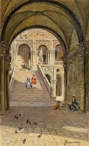 Venedig, Treppe Der Giganten Im Dogenpalast