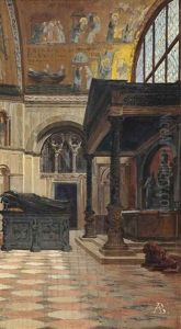 The Zen Chapel At The South East Corner Of St. Mark's Basilica, Venice by Antonietta Brandeis