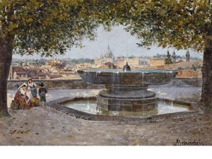 A View Of The Vatican From The Medici Gardens