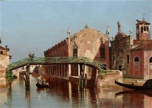 Footbridge Over The Canal