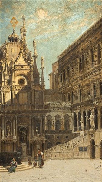 Der Innenhof Des Dogenpalasts In Venedig - view 1