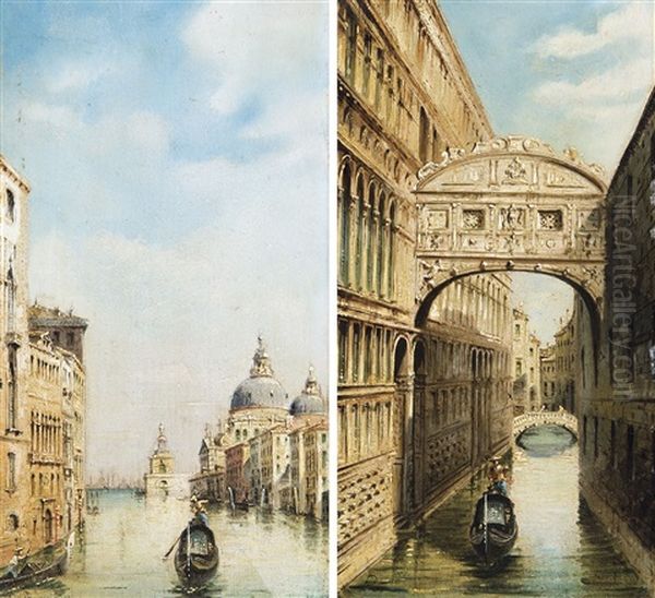 Vue Sur Le Canal Grande A Venise - Vue Sur Le Pont Des Soupirs A Venise (2 Works) - view 1