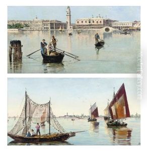 The Bacino Di San Marco, Venice(+ Fishermen On The Venetian Lagoon; Pair)