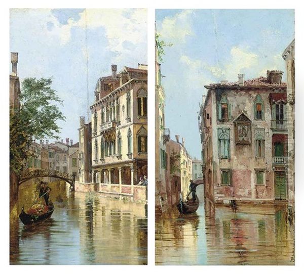 Piazza Saranzo (+ Canal At Carmine; Pair) - view 1