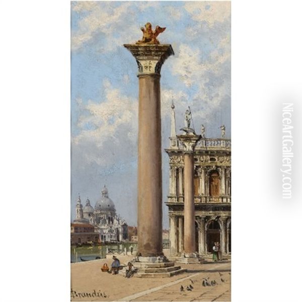 View Of The Columns Of San Marco And San Teodoro And Santa Maria Della Salute - view 1