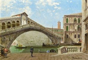 Rialtobrucke In Venedig