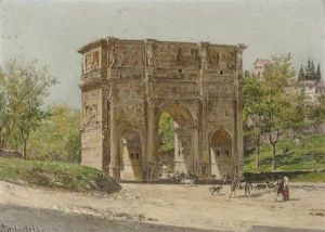 Arco Di Costantino Roma: A Herdsman Near The Arc Of Constantine, Rome
