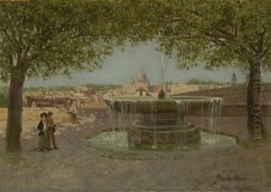 Veduta Dall Accademia Di Francia, Roma by Antonietta Brandeis