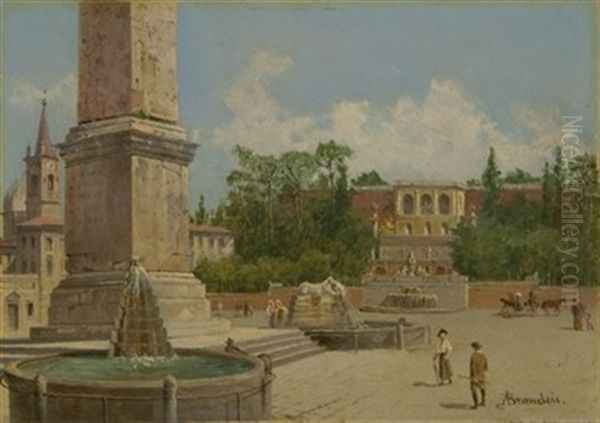 Auf Der Piazza Del Popolo In Rom - view 1