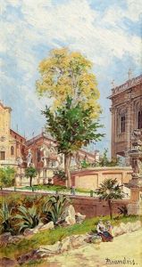 Piazza Del Capitoleo In Rom by Antonietta Brandeis