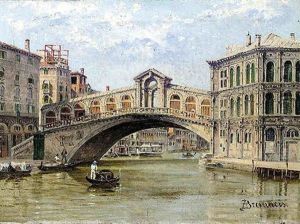 View Of The Rialto Bridge, Venice by Antonietta Brandeis