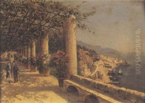 On The Terrace, Capri by Antonietta Brandeis