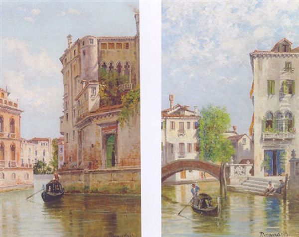 A Gondola On A Venetian Canal - view 1