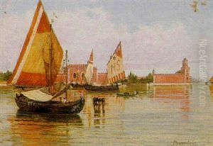 Fishing Boats At The Arsenale, Venice by Antonietta Brandeis