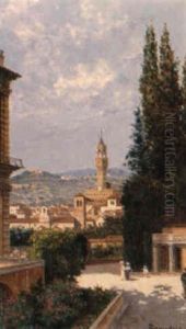 A View From The Boboli Gardens, Florence by Antonietta Brandeis