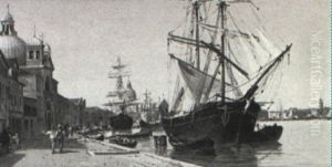 Along The Canal Towards The Redentore... by Antonietta Brandeis