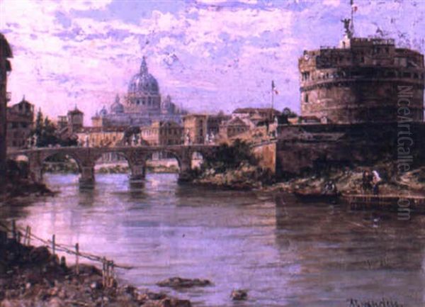 A View Of Rome With Castel Sant'angelo - view 1