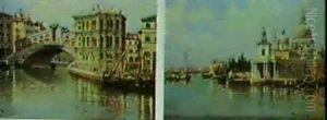 The Bridge Of Sighs;santa Maria Della Salute And The        Dogana,venice
