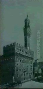 A View Of The Piazza Della Signoria by Antonietta Brandeis