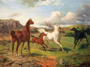 Galopperande Hastar by Bengt-Johan-Gustaf Brandelius