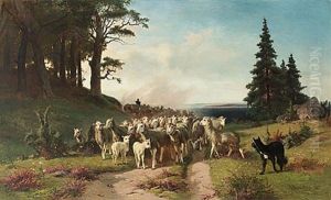Farhjord I Gronskande Landskap by Bengt-Johan-Gustaf Brandelius