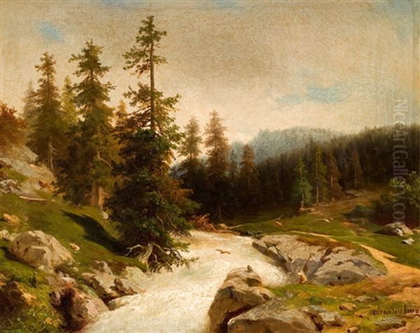 Gebirgslandschaft Mit Wildbach - view 1
