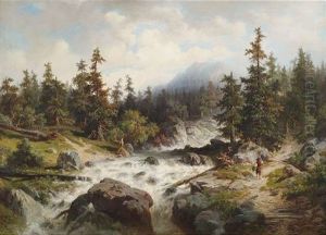 Hochgebirgslandschaft Mit Wildbach