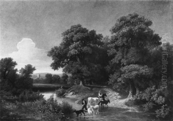 Flusslandschaft Mit Hirtenstaffage - view 1