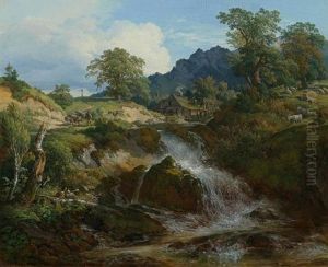 Landschaft Mit Muhle by Hans Heinrich Juergen Brandes