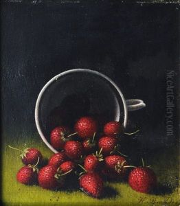 Still Life With Strawberries by Hans Heinrich Juergen Brandes