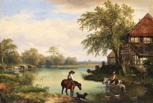 Reiter Am Flussufer