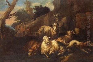 Le Repos Des Moutons Dans Un Paysage Le Repos Des Moutons Dans Un Paysage