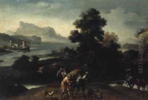 Paesaggio Con Viandanti by Domenico Brandi