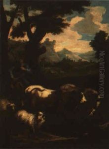 Landscape With A Drover With Cattle And Sheep