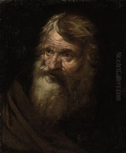Head Of A Bearded Man (study) by Giacinto Brandi