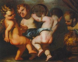 Putti Dancing by Giacinto Brandi