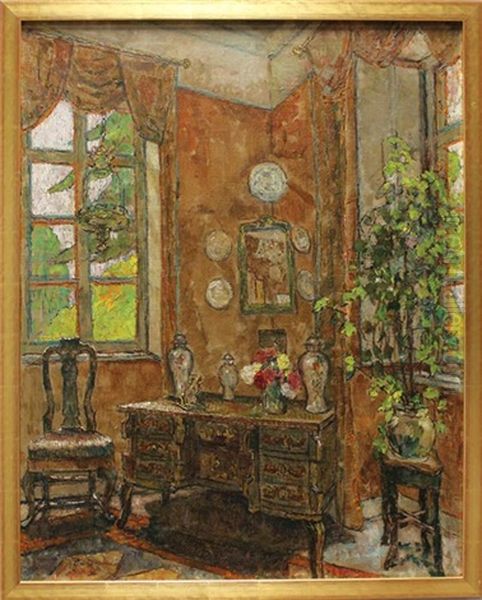 Schloss Schonau. Chinesischer Schreibtisch. Rotes Zimmer - view 1