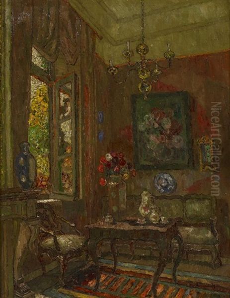 Saloninterieur (+ Sommergarten (study), Verso) - view 1