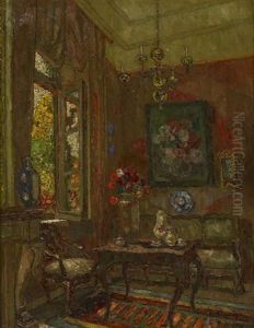 Saloninterieur (+ Sommergarten (study), Verso)